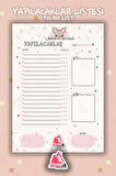 Yapılacaklar Listesi Planlayıcı | To Do List Planner, Günlük Hedef, Aylık Defter | A5 50Syf 