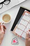 Weekly Planner Note | Haftalık Hatırlatıcı Planlayıcı, Günlük Ajanda,Aylık Defter | A5 50Syf 15*21cm