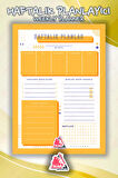 Haftalık Planlayıcı Hatırlatıcı | Weekly Planner Note, Günlük Ajanda,Aylık Defter | A5 50Syf 15*21cm