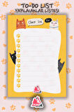 Cute Cats Daily To Do List Planner | Daily Goals, Haftalık , Aylık Defter | A5 50Syf 15*21cm