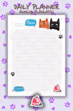 Cute Cats Planner Note | Günlük Hatırlatıcı Planlayıcı, Haftalık Ajanda | A5 50Syf 15*21cm
