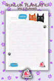 Tatlı Kediler Günlük Planlayıcı Hatırlatıcı | Daily  Note, Haftalık Ajanda, Defter | A5 50Syf 15*21cm