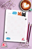Tatlı Kediler Günlük Planlayıcı Hatırlatıcı | Daily  Note, Haftalık Ajanda, Defter | A5 50Syf 15*21cm