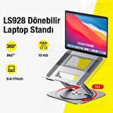 Polham 11-17 Inch Yükseklik Ayarlamalı, Katlanabilir Tablet Ve Laptop Standı, 360 Derece Dönebilen