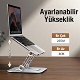 Polham 11-17 Inch Yükseklik Ayarlamalı, Katlanabilir Tablet Ve Laptop Standı, 360 Derece Dönebilen