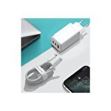 Baseus GaN3 Pro USB 65 Watt Hızlı Şarj Aleti Beyaz