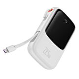 Baseus PD Type C 10000 mAh Hızlı Şarj Powerbank Beyaz 