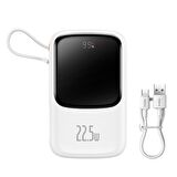 Baseus PD Type C 10000 mAh Hızlı Şarj Powerbank Beyaz 