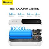 Baseus PD Type C 10000 mAh Hızlı Şarj Powerbank Beyaz 