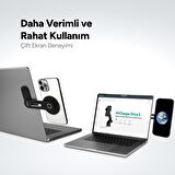 Ttec Monitör, Notebook Ekranına Yapışan Magsafeli Telefon Tutucu, Açı ve Yön Ayarlı Telefon Tutucu