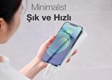 Baseus Dijital Led Göstergeli 20000 mAh Hızlı Şarj Powerbank Beyaz 