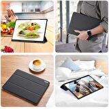 Polham Samsung Galaxy Tab A8 2021 10.5 (X200-X205) Standlı Tablet Kılıfı, Kalem Yerli, Katlanabilir