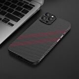 Polham 0.6mm Karbon Fiber Phone 14  Plus 6.7 Kılıf, Darbe Emici, Mat, Karbon Fiber Kılıf
