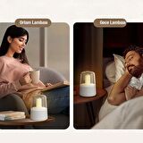 Polham 2in1 Bluetooth Hoparlör ve Gece Lambası, Ayarlanabilir Işık Dereceli Şarjlı Taşınabilir Lamba
