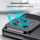 Polham Kamera Korumalı Xiaomi 13 Uyumlu Silikon Kılıf, Premium Kumaş Dokumalı, Darbe Emici Kılıf