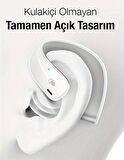 Polham BT5.3V 500Mah Şarjlı Ergonomik Kulak Tasarımlı Bluetooth Kulaklık, Hifi Destekli Mikforonlu Kulaklık