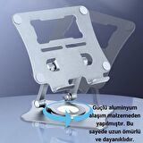Polham 360 Derece Dönebilen Yükseklik ve Açı Ayarlı Notebook ve Tablet Standı, Kaydırmaz, Katlanabilir Stand