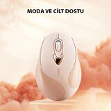 Polham 2.4G 500mAh Şarj Edilebilir Süper Sessiz Kablosuz Mouse, Windosw, Linux, Mac Os Uyumlu Mouse