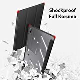 Polham Samsung Galaxy Tab S7 Plus (T970-T976B) Tablet Kılıfı,Kalem Yerli Standlı Manyetik Uyku Modlu