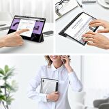 Polham Samsung Galaxy Tab S7 Plus (T970-T976B) Tablet Kılıfı,Kalem Yerli Standlı Manyetik Uyku Modlu