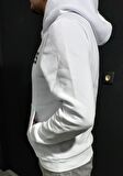 Diyadin Unisex Beyaz Kapşonşlu Sweatshirt