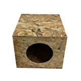Reyo Kedi Evi Dış Ortam Uygun Ahşap Kedi Evi OSB 36x34x32 cm