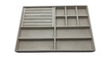 Tanzanya Model Süet Kumaş Krem Renk 24/34 Cm Takı Organizeri