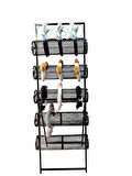 İthal Metal Ayaklı Siyah Renk 148/49 cm Beş Katlı Taç Standı