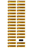 Sticker Kabartmalı Sticker Defter, Planlayıcı Etiket - (cb-585) 16x7 cm- Aferin , Tebrik