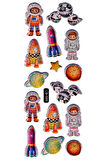 Sticker Kabartmalı Sticker Defter, Planlayıcı Etiket - (cb-588) 16x7 cm- Astranot, Roket
