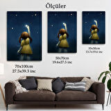 Yıldıza Ulaşan Kız Çocoğu Duvar Tablosu-5994