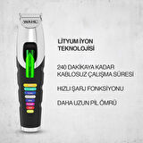 Wahl 9893 Color Trim Beard 8 Renkli Kılavuz Taraklı Şarjlı Sakal Kesme Makinesi 09893-0443