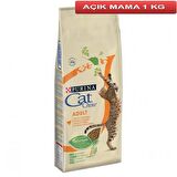 Purina Cat Chow Hindili ve Tavuklu Yetişkin Kedi Maması 1 kg AÇIK