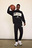 DeFactoFit NBA Los Angeles Lakers Jogger Eşofman Altı Standart Fit Cepli Esnek Bantlı Paça Skuba Dalgıç Kumaş D6723AX25SPBK82