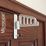 Microcase Sert ABS Plastik Kapı Arkası Döner Başlıklı Kancalı Takı Eşya Çanta Şapka Kıyafet Askısı 2 Adet -BEYAZ AL5015