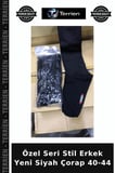 Özel Seri Stil Erkek Yeni Siyah Çorap 40-44