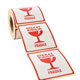 Kırılır Etiketi (Fragile Label) Yapışkanlı Sticker Çıkartma 70mm X 80mm 250 Adet