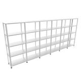 Raffar 5 Katlı 6’lı Bitişik Galvaniz Çelik Raf. Depo, Dosya Raf