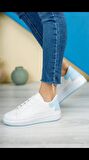 Modatalika Kadın Bağcıklı Termo Taban Sneaker Deri Spor Ayakkabı
