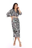 MODATALİKA Kadın Zebra Desenli İkili Takım