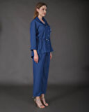 Modatalika Kadın Yeni Sezon Denim Taş Detaylı Tunik Pantolon Spor İkili Takım