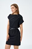 Modatalika Kemer Aksesuar Detaylı Mini Tasarım Elbise