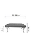 DTM HOME Kaz Ayağı Desenli Bench Puf