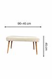 DTM HOME BabyFace Kumaş Krem Bench Puf