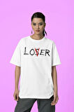 Loser Yazılı Unisex Oversize Tişört