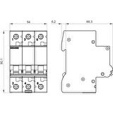 Siemens 3 X 63 Amper Anahtarlı Otomatik Sigorta C1 63A 6Ka 5SL6363-7