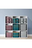 5 Parça Mor Storage Set Kapaklı Dolap Içi Düzenleyici, Sepet, Çorap, Kıyafet Düzenleyici