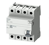 Siemens A Tipi 4X25A 300Ma Trifaze, 3 Faz + Nötr Kaçak Akım Koruma Rölesi