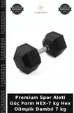 Premium Spor Aleti Güç Form HEX-7 kg Hex Olimpik Dambıl 7 kg