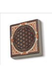Yaşam Çiçeği Baskılı Taş Magnet 5X5